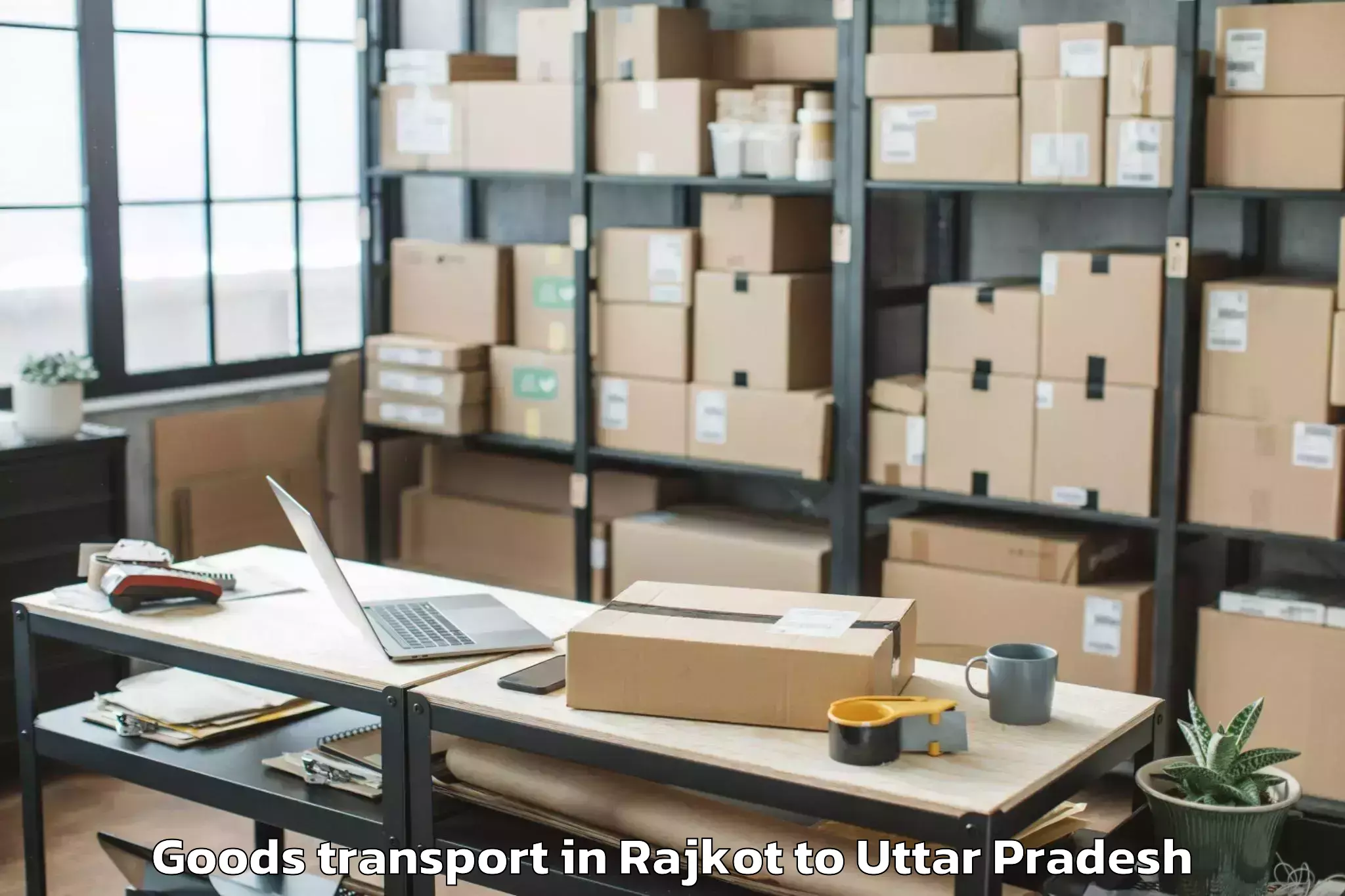 Hassle-Free Rajkot to Jhinjhak Goods Transport